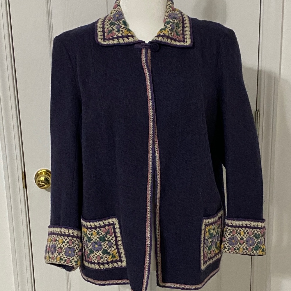 Heather Amethyst Vintage Wool Coat Woven and Sewn in Canada